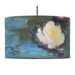 Water Lilies #2 12" Drum Pendant Lamp - Fabric