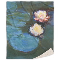 Water Lilies #2 Sherpa Throw Blanket - 50"x60"