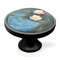 Water Lilies #2 Black Custom Cabinet Knob (Side)