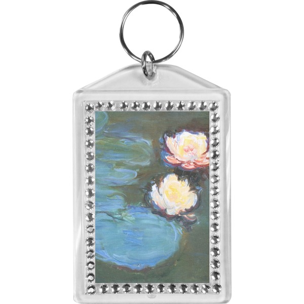 Custom Water Lilies #2 Bling Keychain