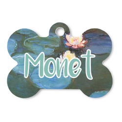 Water Lilies #2 Bone Shaped Dog ID Tag