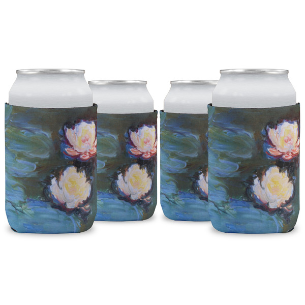 Custom Water Lilies #2 Can Cooler (12 oz) - Set of 4