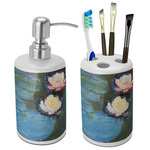 Water Lilies #2 Ceramic Bathroom Accessories Set