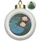 Water Lilies #2 Ceramic Christmas Ornament - Xmas Tree (Front View)