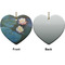 Water Lilies #2 Ceramic Flat Ornament - Heart Front & Back (APPROVAL)