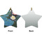 Water Lilies #2 Ceramic Flat Ornament - Star Front & Back (APPROVAL)