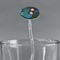 Water Lilies #2 Clear Plastic 7" Stir Stick - Oval - Main