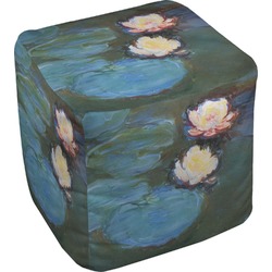 Water Lilies #2 Cube Pouf Ottoman - 13"