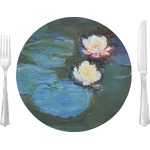 Water Lilies #2 10" Glass Lunch / Dinner Plates - Single or Set