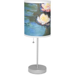 Water Lilies #2 7" Drum Lamp with Shade Polyester