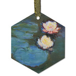 Water Lilies #2 Flat Glass Ornament - Hexagon