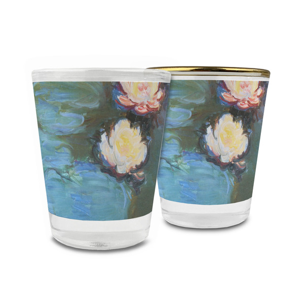 Custom Water Lilies #2 Glass Shot Glass - 1.5 oz