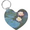 Water Lilies #2 Heart Keychain (Personalized)