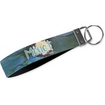 Water Lilies #2 Wristlet Webbing Keychain Fob