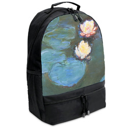 Water Lilies #2 Backpacks - Black