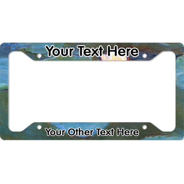 Custom Water Lilies #2 License Plate Frame