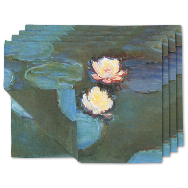 Custom Water Lilies #2 Double-Sided Linen Placemat - Set of 4