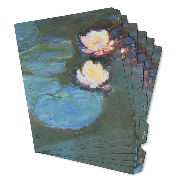 Custom Water Lilies #2 Binder Tab Divider - Set of 6