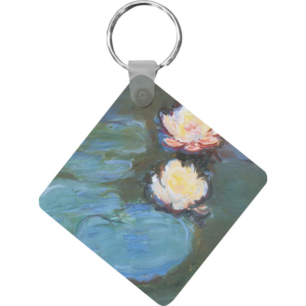 Custom Water Lilies #2 Diamond Plastic Keychain