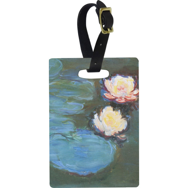 Custom Water Lilies #2 Plastic Luggage Tag - Rectangular