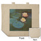 Water Lilies #2 Reusable Cotton Grocery Bag - Front & Back View