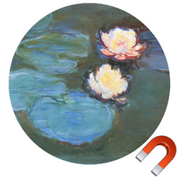 Water Lilies #2 Round Car Magnet - 6"