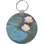 Water Lilies #2 Round Plastic Keychain