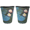 Water Lilies #2 Trash Can Black - Front and Back - Apvl