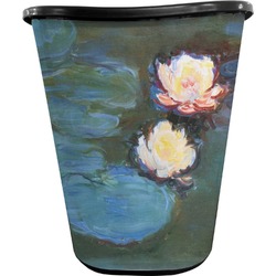 Water Lilies #2 Waste Basket - Double Sided (Black)