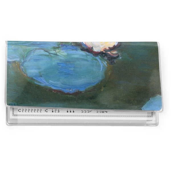 Custom Water Lilies #2 Vinyl Checkbook Cover