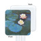 Water Lilies #2 White Plastic Stir Stick - Single Sided - Square - Approval