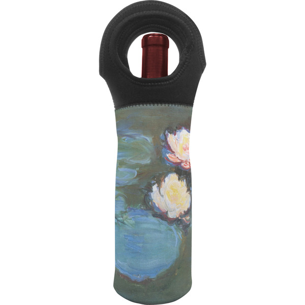 Custom Water Lilies #2 Wine Tote Bag