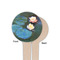 Water Lilies #2 Wooden 4" Food Pick - Round - Single Sided - Front & Back