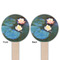 Water Lilies #2 Wooden 6" Food Pick - Round - Double Sided - Front & Back