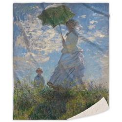 Promenade Woman by Claude Monet Sherpa Throw Blanket - 50"x60"