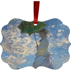 Promenade Woman by Claude Monet Metal Frame Ornament - Double Sided