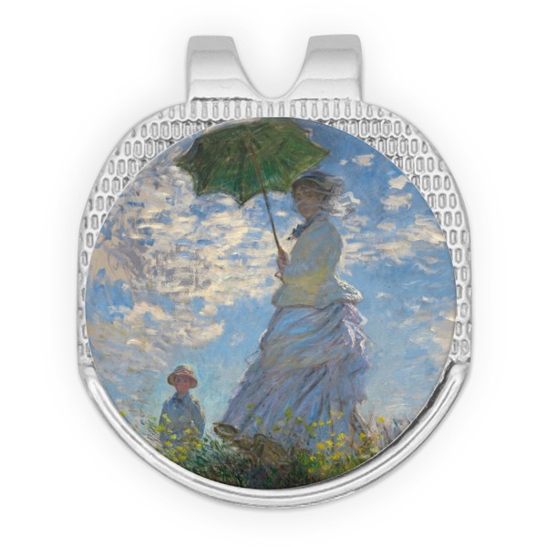 Custom Promenade Woman by Claude Monet Golf Ball Marker - Hat Clip - Silver