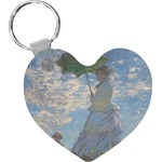 Promenade Woman by Claude Monet Heart Plastic Keychain