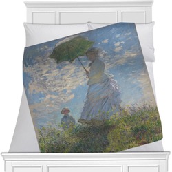 Promenade Woman by Claude Monet Minky Blanket - Toddler / Throw - 60"x50" - Double Sided