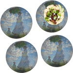 Promenade Woman by Claude Monet Set of 4 Glass Lunch / Dinner Plate 10"