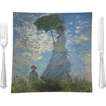 Promenade Woman by Claude Monet 9.5" Glass Square Lunch / Dinner Plate- Single or Set of 4