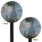 Promenade Woman by Claude Monet Black Plastic 5.5" Stir Stick - Double Sided - Round - Front & Back