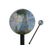 Promenade Woman by Claude Monet 5.5" Round Plastic Stir Sticks - Black - Single Sided