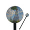 Promenade Woman by Claude Monet Black Plastic 5.5" Stir Stick - Round - Closeup