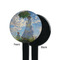 Promenade Woman by Claude Monet Black Plastic 7" Stir Stick - Single Sided - Round - Front & Back