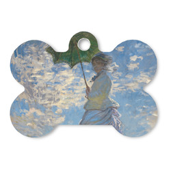 Promenade Woman by Claude Monet Bone Shaped Dog ID Tag - Large