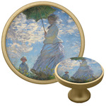 Promenade Woman by Claude Monet Cabinet Knob - Gold