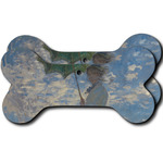 Promenade Woman by Claude Monet Ceramic Dog Ornament - Front & Back