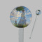 Promenade Woman by Claude Monet Clear Plastic 7" Stir Stick - Round - Closeup