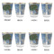 Promenade Woman by Claude Monet Glass Shot Glass - with gold rim - Set of 4 - APPROVAL